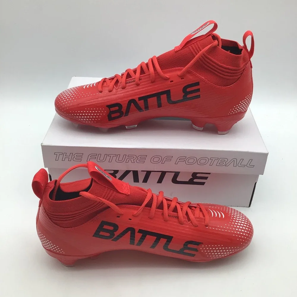Battle Astrofly Football Cleats Mens Size 10.5 Red White Speedskin 3FT000002 NEW